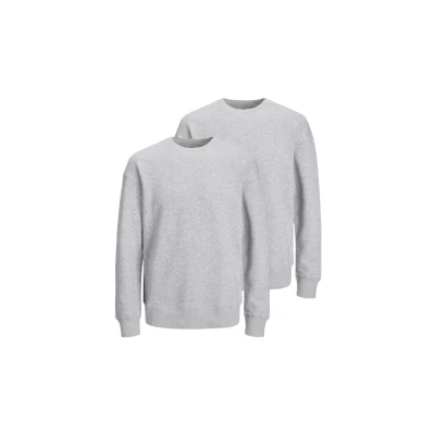 Afbeelding van Jack &amp; Jones 2ER PACK Sweater, Heren, Maat: Small, Light grey melange