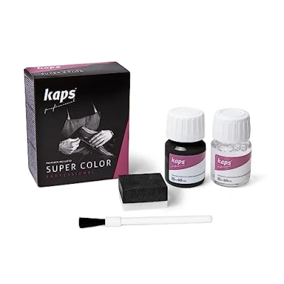 Afbeelding van Kaps super color leer &amp; kunstleer verf inc.cleaner (118) Zwart 25ml