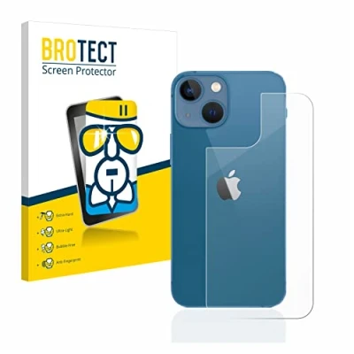 Afbeelding van BROTECT Glas Screen Protector voor Apple iPhone 13 mini (Achterkant) Schermbeschermer [9H Hardheid, Beschermglas Folie niet Gehard Glas]
