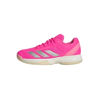 Afbeelding van adidas Uniseks Kind Courtflash Kids Tennis Shoes, Lucid Pink/Silver Metallic/Bliss Pink, 36 2/3 EU