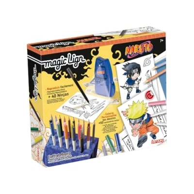 Afbeelding van NARUTO Magic Lign Reproductie doos Meer dan 100 illustraties om te projecteren en tekenen Schattige Manga karakters Leren Creatieve activiteit vanaf 7 jaar oud