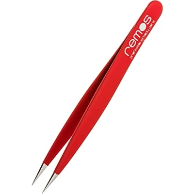 Afbeelding van REMOS Splinterpincet Edelstaal [INOX] 9,5 cm Fijne Punt Rood