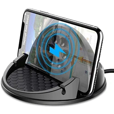 Afbeelding van Beeasy 15w Snelle Draadloze Oplader Auto, Mobiele Telefoon Houder Auto met Oplaadfunctie Inductieve Opladen Station Qi Oplader, Dashboard voor Iphone Samsung Huawei Lg Etc