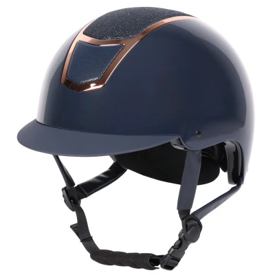 Afbeelding van Harry&#039;s Horse Veiligheidscap Matterhorn Sparkle Navy/Rosegold 56 58