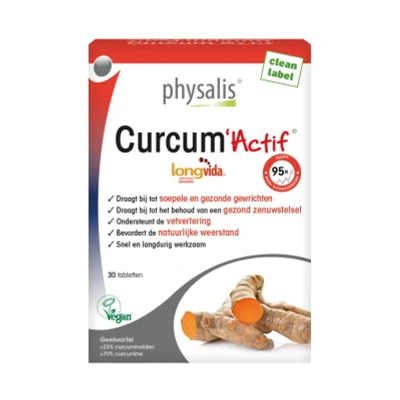 Afbeelding van Physalis Curcum&#039; Actif 30 tabletten