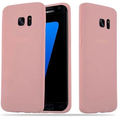 Afbeelding van Cadorabo Hoesje geschikt voor Samsung Galaxy S7 EDGE in CANDY ROZE Beschermhoes TPU silicone Case Cover