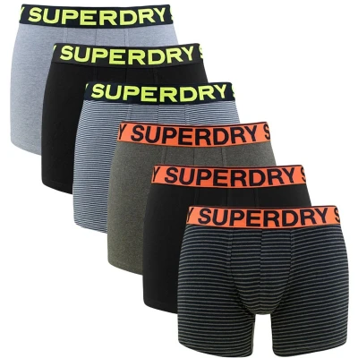 Afbeelding van Superdry heren 6P boxers stripe &amp; solid multi