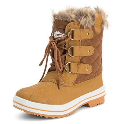 Afbeelding van Dames Snowboot Nylon Kort Winter Sneeuw Regen Warm Waterdichte laarzen Tan 6 39 CD0033