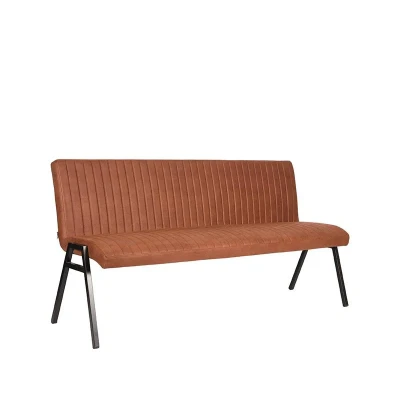 Afbeelding van LABEL51 Eetkamerbank Matz Cognac Microfiber 175 cm Majorr