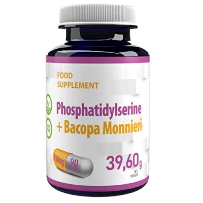 Afbeelding van Phosphatidylserine + Bacopa Monnieri 250mg 90 Vegan Capsules, In Laboratorium getest, hoge dosis supplement, Gluten en GGO vrij