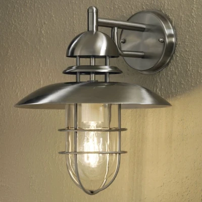 Afbeelding van Konstsmide Sorrento 7319 000 Buitenlamp (wand) Spaarlamp, LED E27 60 W RVS