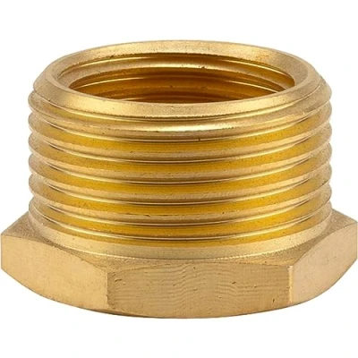 Afbeelding van GARDENA 353967 Messing verloopstuk: aansluitstuk voor een buisverbinding met snelkoppeling, buitenschroefdraad van 26,5 mm (G 3/4&quot;)/binnenschroefdraad 21 1/2&quot;) (7270 20)