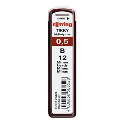 Afbeelding van rOtring Tikky vulpotlood navullingen 0,7 mm 2B 10 stuks (120 vullingen)
