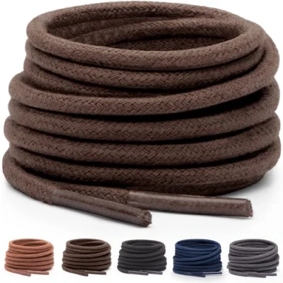 Afbeelding van Miscly Schoenveters voor Formele Schoenen Meerdere Lengtes en Kleuren Beschikbaar (Donkerbruin, 61 cm)