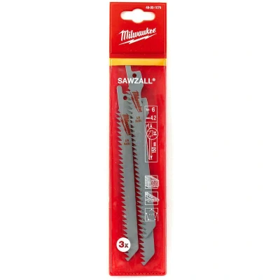Afbeelding van Reciprozaagblad Sawzall Hout/Kunstof 150 Mm 6 Tpi Zonder Plunge Cut (3 Stuks)