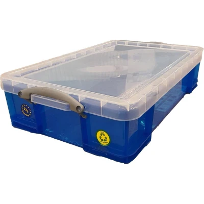 Afbeelding van Opbergbox Really Useful 33 liter 710x440x165mm transparant blauw