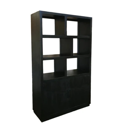 Afbeelding van Livingfurn Jaxx wandkast 120 cm Hout zwart