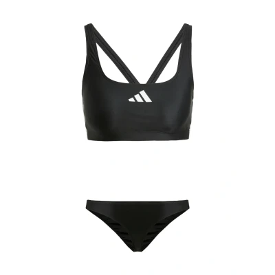 Afbeelding van adidas Vrouwelijke 3 Strepen V Back Bikini 26, Zwart/Wit, 128