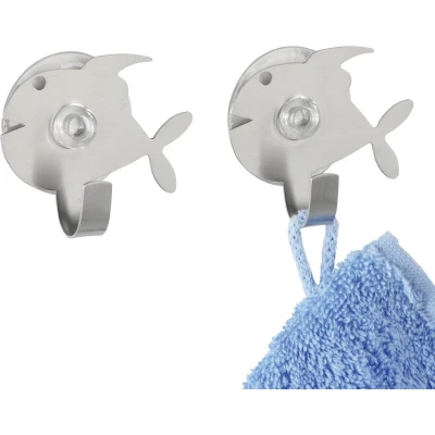 Afbeelding van Wenko Wandhaken Vis 6,5 Cm Rvs Matzilver 2 Stuks