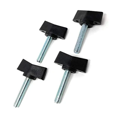 Afbeelding van Design61 4x vleugelschroef kunststof met schroefdraad staal M5 x 29 mm