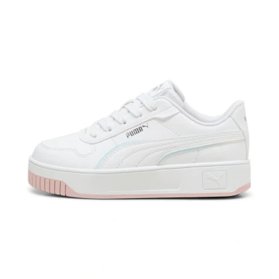Afbeelding van Puma Carina Street HOLO Sneakers laag voor kinderen, Maat: 33, White mauve mist Textiel/ synthetisch