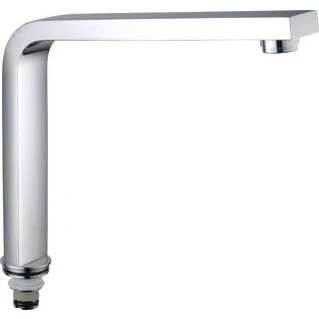 Afbeelding van Grohe eurocube buisuitloop sanitairkraan met mousseur 202mm voorsprong uitloop draaibaar chroom voor 31255000 13330000