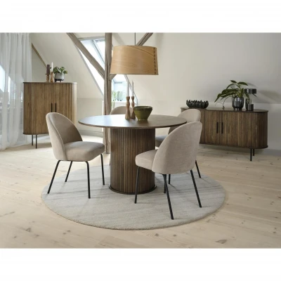 Afbeelding van Nordic Home Joran eetkamerstoel zand Stof