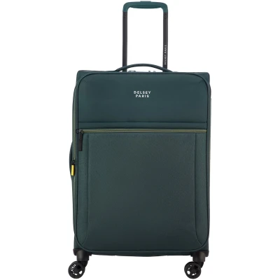 Afbeelding van Delsey Brochant 3 Trolley 67 Expandable pine green zachte koffer lichtgewicht