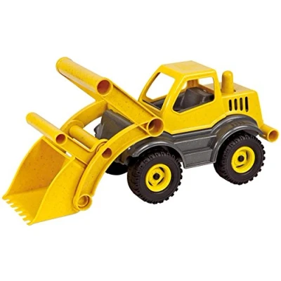 Afbeelding van Lena 04212 EcoActives Schoplader, ca. 33 cm, bouwplaatsspeelgoed voor kinderen vanaf 2 jaar, robuuste wiellader met handvat en beweegbare laadschep, natuurlijke houtgeur door houtaandeel
