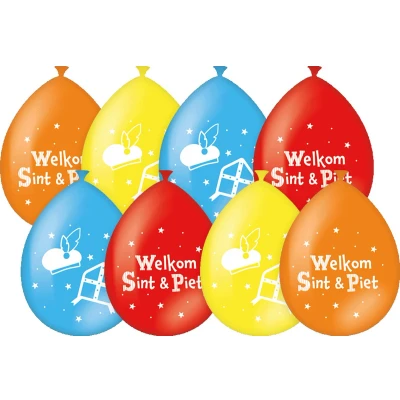 Afbeelding van Sinterklaas Ballonnen 30cm 8 stuks