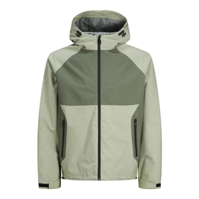 Afbeelding van JACK&amp;JONES JCOTHREAD Light Jacket All weather jas, Desert Sage/Detail:Agave Green Blocking, S, Sage/Detail: agave S