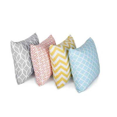 Afbeelding van Penguin Home 3258 Gecoördineerde Decoratieve Vierkante Kussenslopen 4 Delig, 45 cm Lengte x Breedte, Geassorteerd