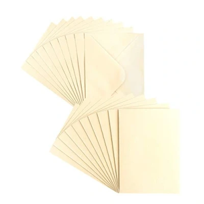 Afbeelding van Ideen mit Herz Wenskaartenset, parelmoer afwerking, 10 kaarten ca. 250 g/m² + enveloppen 120 g/m², in crème, 11,5 cm x 16,5 (B6)