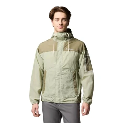 Afbeelding van Columbia Men&#039;s Challenger 2 Windbreaker, Lightweight Windbreaker Jacket, Safari/Stone Green, M