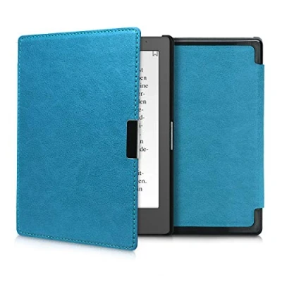 Afbeelding van kwmobile e reader hoesje compatibel met Kobo Aura Edition 1 hoes Ereader case magnetische sluiting In petrol