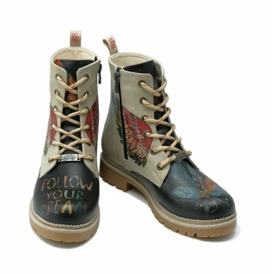 Afbeelding van Goby Freedom Wings Dames Veterboots Handgemaakt Vegan Leer Maat 41
