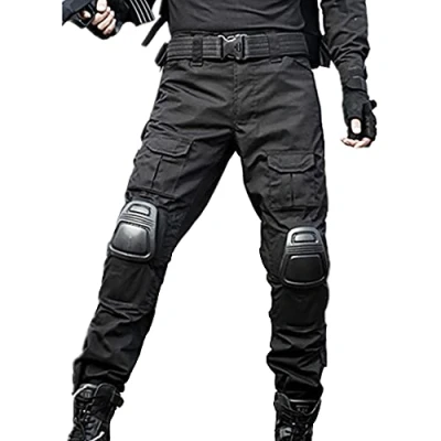 Afbeelding van Paintball BDU Tactische broek Airsoft Multi zak dienstbroek met kniebeschermers