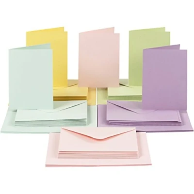 Afbeelding van Creativ Company Kaarten en Enveloppen Pastelkleuren, 50 Sets