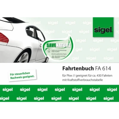 Afbeelding van Sigel logboek auto A6 70 grrams 40 vel erkend door de Belastingdienst SI FA614