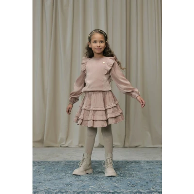 Afbeelding van Le Chic Thamsin Rok Met Ruches *koper* Meisjes 98