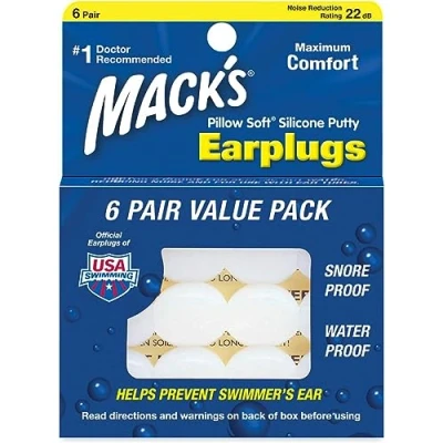 Afbeelding van Macks Pillow Soft vormbare siliconen oordopjes, 6 paar x 3 (18 paar)
