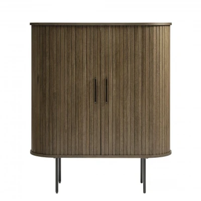 Afbeelding van Nordic Home Kelly wandkast donkerbruin Hout