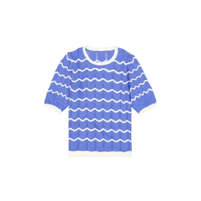 Afbeelding van GARCIA Tshirt Gestreept Blauw XXL