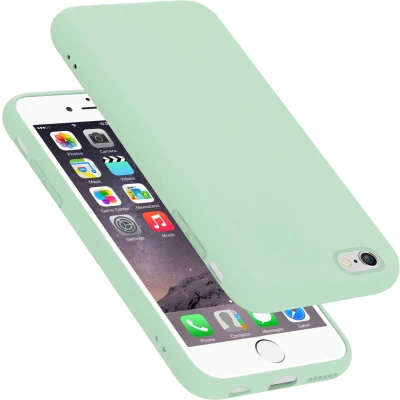 Afbeelding van Cadorabo Hoesje geschikt voor Apple iPhone 6 / 6S Case in LIQUID LICHT GROEN Beschermhoes TPU silicone Cover