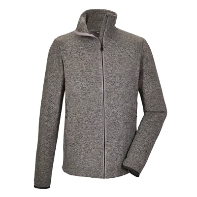 Afbeelding van killtec Heren Gebreid fleecejack/fleecejack met opstaande kraag KOS 328 MN FLX JCKT, mid grey, M, 41327 000