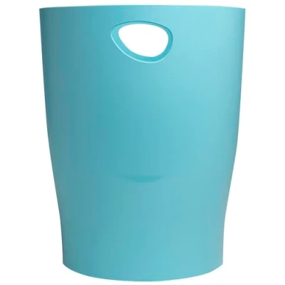 Afbeelding van Exacompta Ref. 45333D 1 prullenbak met ECOBIN Skandi handgrepen Grote inhoud 15 liter Afmetingen 26,3 x 33,5 cm Voor kantoor of thuis Kleur Frosted Blue