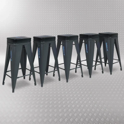 Afbeelding van Datona Werkplaatskruk 5 Stuks (41 x 41 75 cm (per stuk)) Zwart
