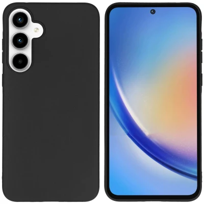 Afbeelding van Samsung Galaxy A35 Hoesje Siliconen en TPU (zacht) iMoshion Backcover/Softcase Zwart Telefoonhoesje