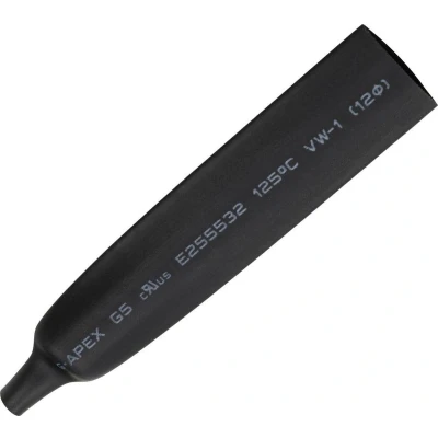 Afbeelding van TRU COMPONENTS 1572143 Krimpkous zonder lijm Zwart 12 mm 6 Krimpverhouding:2:1 5.00 m