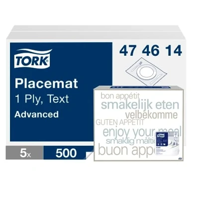 Afbeelding van Tork Placemat 30x42cm Text 474614